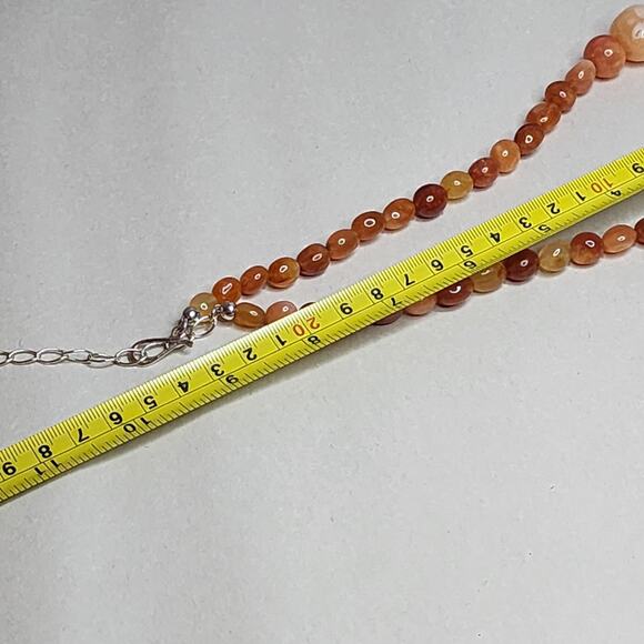 Jay King Mine Finds Carnelian Red Agate Sterling Silver 925 New 18" - Picture 6 of 7